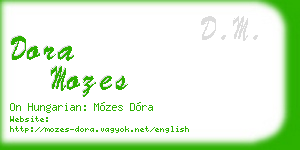 dora mozes business card